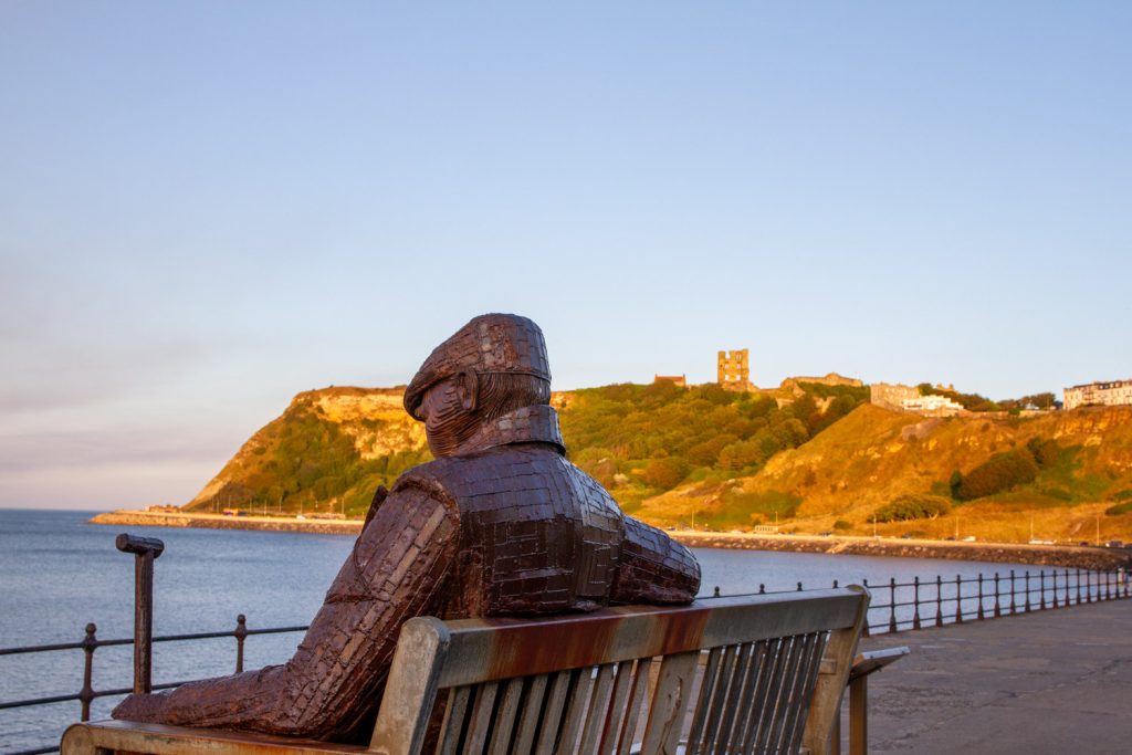 Scarborough Castle, visible from a distance from our campsite, the perfect distance away from the beach for your camping holiday.
