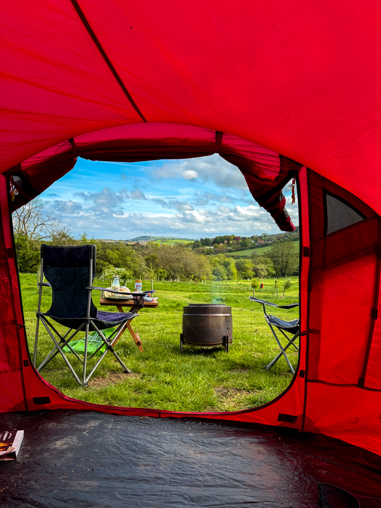 Campfire breakfast with a view, waking up to start the day. Here on the Yorkshire Coast the day begins with a hearty breakfast.