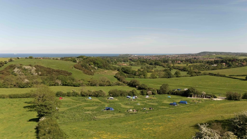 A view out to sea from our campsite in Scarborough on the Yorkshire Coast.